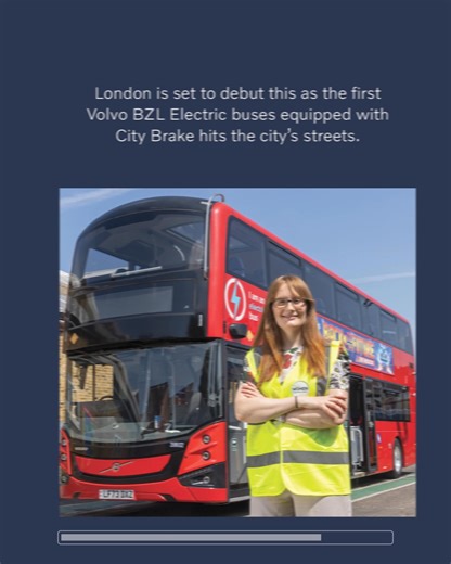 Introducing City Brake – a safety system for city buses that can automatically brake if there’s a risk of collision. Already used in cars, trucks, and coaches, this is one of the first times this kind of technology has been tailored for city buses.​ ​The first buses equipped with City Brake will soon be on the streets of London, helping protect passengers on board and making city traffic safer for everyone. | Volvo Buses