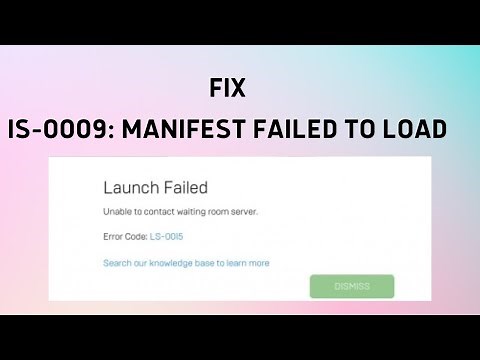 How to Fix "IS-0009: Manifest failed to load” Error in Epic Games Launcher