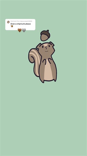 Chipmunk drawing 🐿️ #animation #shorts