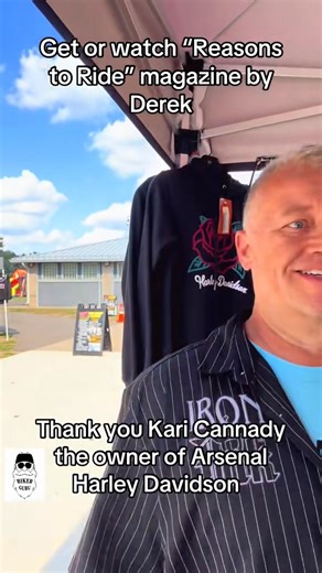 What a great Sunday afternoon with biker family up here in Michigan. Went to a little bike show and I got to run into Derik of Reasons to Ride Magazine who always puts on a great show. I also am very grateful for the time I got to spend with the owner of Arsenal Harley Davidson , Kari Cannady. I also Had time to spread the gospel and to talk and pray with some locals that needed a little help and encouragement. God‘s word says that we have to lose our lives if we want to find our lives. What a b