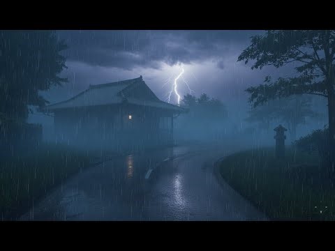 Fall Asleep with Heavy Rain & Thunderstorm Sounds | Deep Sleep, Relaxation, Stress Relief