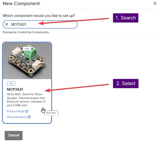WipperSnapper Support Added for MCP3421 – Interface with an ADC without Programming!
