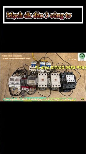 Mạch điều khiển 3 khởi động từ đảo luân phiên 3 công tơ tự động p3 Test thực tế với nguồn điện