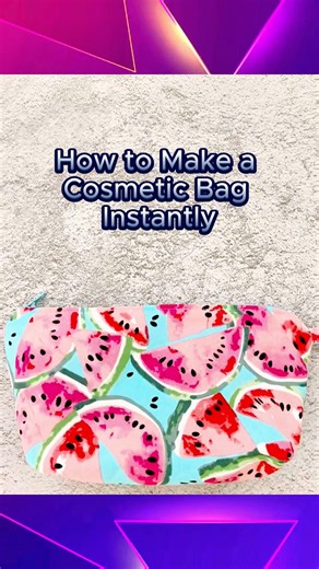 How to Make a Cosmetic Bag Instantly #CosmeticBag #makeupbag #baglover #giftideas #bag #freetutorial #lifestyle #selfdevelopmentskills #easytutorial #tutorialreels #baglovers #howtosew #Handmade #crafting #sewinghacks #lovecrafting #howtomake #new #reelsfypシ #howto #handcraft #diycrafts #diyideas #allgirlsthings #selfimprovementdaily #trending #crafts | All Girls' Things