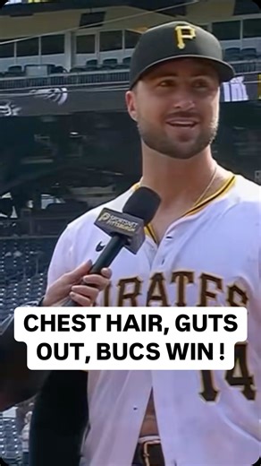 Hannah Mears on Instagram: "“CHEST HAIR, GUTS OUT, BUCS WIN!” -JOEY BARRELS #pirates #mlb #letsgobucs"