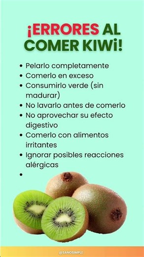 ⚠️Deja de comer kiwi así 🥝#healthtips #kiwi #shorts #nutrición
