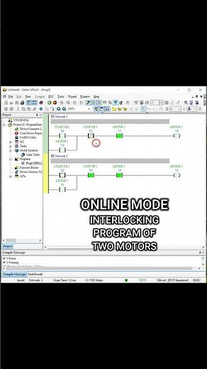 Interlocking of two motors in delta PLC
