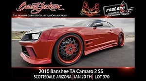 1.1K views · 16 reactions | Keep your eyes posted for Tomorrows @barrett_jackson Auction! The #banshee will be going across the stage! It's lot #970 in Tent 4! It's putting down over 600 hp, has all custom interior, after market #kicker sound system, after market #procharger, and was designed to be what we feel the #Transam would have looked like now days if it was still in production. | Restore a Muscle Car | Facebook