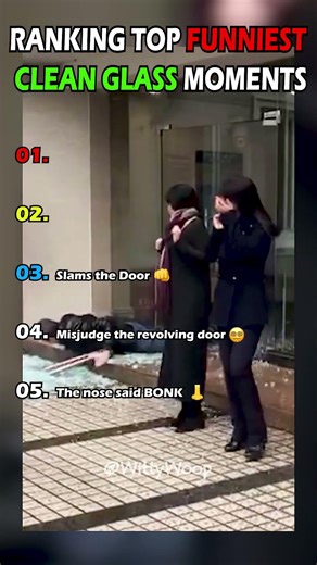 Ranking Funniest Clean Glass Fails Ever 😂 | Try Not To Laugh #shorts