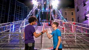 Now THAT was a close one! Jay Lewis and Josiah Pippel deliver an epic showdown on the Power Tower. | Ninja Warrior