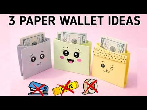 How to Make a Cute Paper Wallet Without Glue | No Glue Paper Craft | Origami Wallet