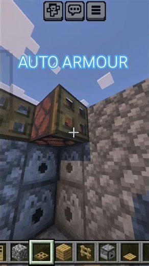 Minecraft AUTO ARMOUR #minecraft #shorts #logic #funny