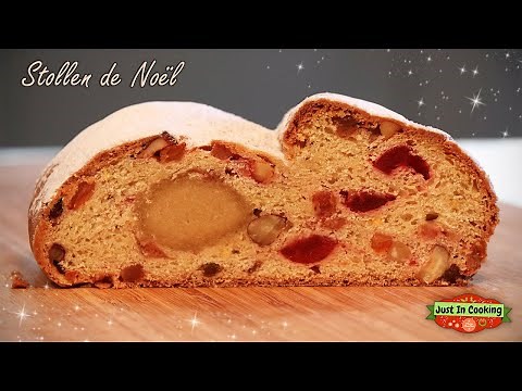 ❅ Christmas Stollen Recipe: German Bread with Dried Fruit, Candied Fruit and Almond Paste ❅