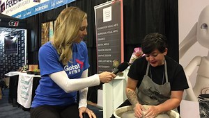 Elsa Valinas came from Mexico to study pottery at the New Brunswick College of Craft and Design. She’s demonstrating her craft all weekend at Saltscapes Expo 2019. #SSX2019 | Global Halifax