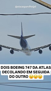 8.4K views · 627 reactions | Dois Boeing 747 com destino a Santiago decolando do Aeroporto Internacional de Guarulhos. @atlasairworldwide @gruairportsp #viral #reels #aviao #planespotting #fyp #boeing #atlasair | aviacaoguarulhosjpd | Facebook