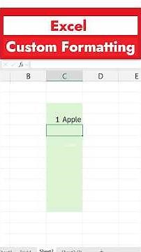 Excel Basic Custom Formatting #ExcelMagic #shorts