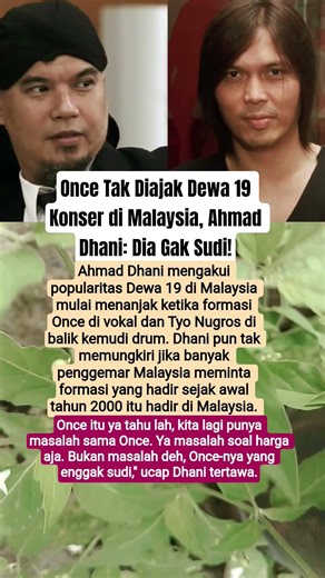 Once Tak Diajak Dewa 19 Konser di Malaysia, Ahmad Dhani: Dia Gak Sudi!