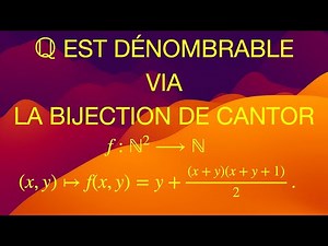 Pourquoi les nombres rationnels sont dénombrables ? (La bijection de Cantor)