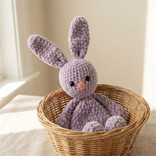 Plush Bunny Snuggler Pattern PDF, Amigurumi Lovey Toy, Baby Comfort Doll - Etsy