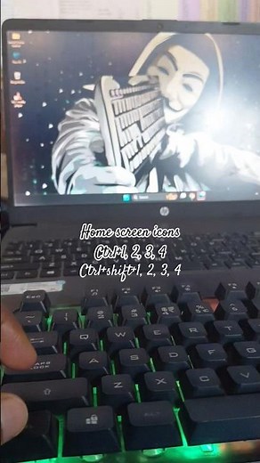 Home screen icons maximize or minimize shortcut key. #laptoplifestyle