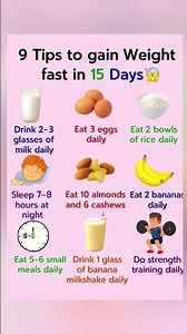 😱9 Tips to gain 🧠Weight fast in 15 days💪