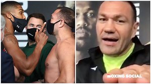 17K views · 167 reactions | PULEV ON HEATED AJ WEIGH-IN   Kubrat Pulev reveals what he said to Anthony Joshua at today's fiery weigh-in, and vows to become Bulgaria's first heavyweight champion by toppling 'AJ' when the two meet for the WBA/WBO/IBF heavyweight titles tomorrow night. Full interview: https://youtu.be/yQzrxsf06SM  Betfred Sign Up: bfd.me/3qA1TF8 #Boxing #JoshuaPulev | Boxing Social | Facebook