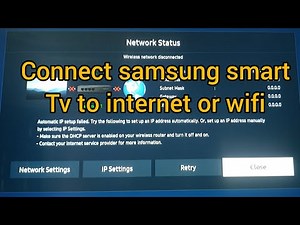 how to connect samsung smart TV with internet or wifi