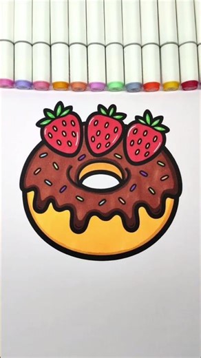Satisfying Strawberry Donut Coloring 🍩 | Bold & Cozy #coloring #satisfying #boldandcozy #cozyvibes