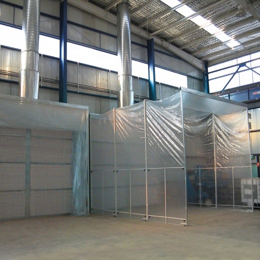 Mastre-Flex Open Front Retractable Spray Booths