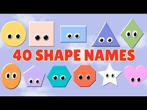 Learn 40 Shape names for Kids| Shapes in english with pictures| Types of Shapes| Kids Learning