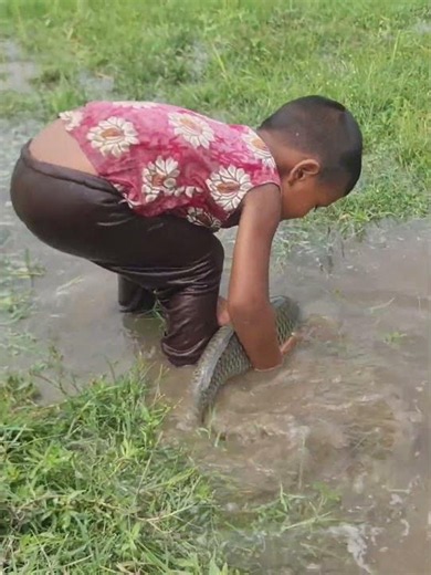 Amazing Boy Catching Fish By Hand
