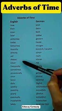 Adverbs of Time in English & German ⏰🇩🇪 #shorts#german #education #eduway #Timeadverbs