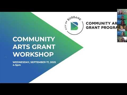 Community Arts Grant Application Workshop 9/17/25