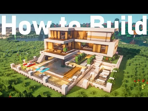 【マイクラ建築】「別荘」豪邸モダンハウスの作り方