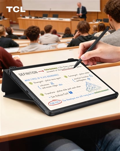 ✍️ From lecture halls to study sessions, the TCL NXTPAPER 11 Plus keeps up with every idea. Its natural pen-to-paper feel makes note-taking and doodling effortless, just like writing in your favorite notebook. And with AI-powered tools, you can organize, refine, and bring your thoughts to life with ease. Study smarter, create freely, and let inspiration take the lead — wherever learning takes you 🎓 #TCLNXTPAPER11Plus #NXTPAPER #WriteWithEase #notes #handwriting | TCL Mobile