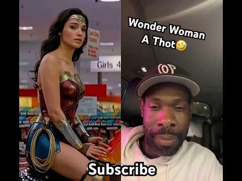 Wonder Woman riding mechanical bull👀🤣 #reactionvideo #like #comment #subscribe