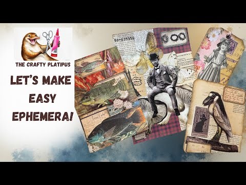 Let’s Make Eqsy Ephemera!#craftwithme #junkjournaling #junkjournal