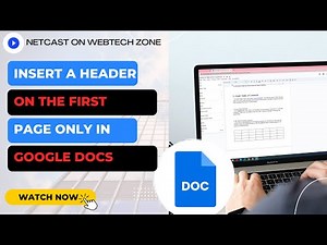 How to Insert a Header on the First Page Only in Google Docs