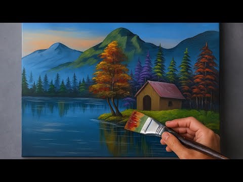 "This painting will show you the beauty of nature - Acrylic painting for beginners / peaceful nature