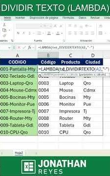 Crea tu propia función en Excel: dividirGuion() con LAMBDA