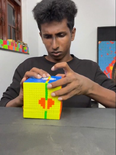 Heart Emoji on a Giant Rubik’s Cube Reveal