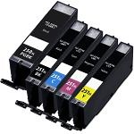Compatible Canon 250 251 Ink 5-Pack XL Cartridges - High Yield: 1 Pigment Black, 1 Black, 1 Cyan, 1 Magenta, 1 Yellow