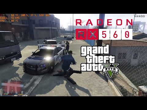 RX 560 2GB OC GTA 5 full hd 60fps Very high settings benchmark