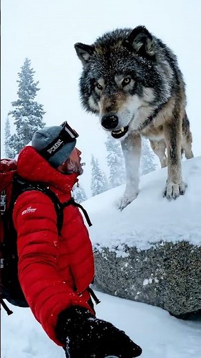 Hiker Meets Massive Mountain Wolf!
