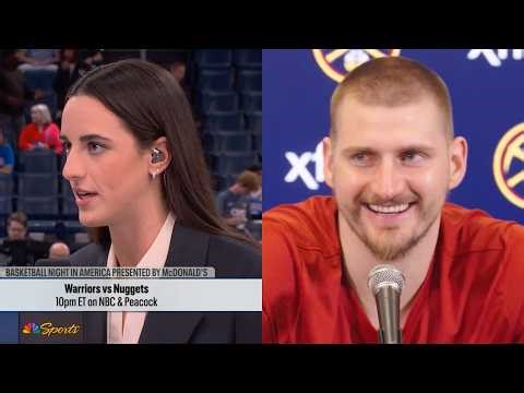 Nikola Jokic funny reaction to Caitlin Clark saying nice things about him 😂