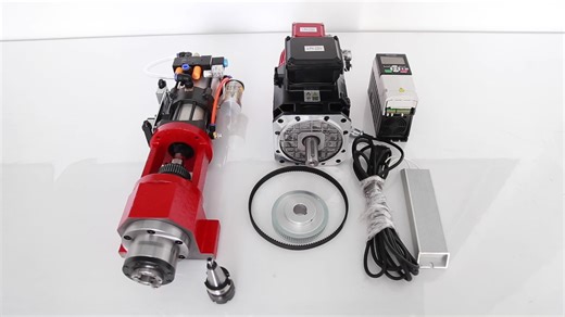 Milling Spindle BT40 120MM 6000rpm Nature Cooling Belt Drive CNC ATC BT40 Spindle Set