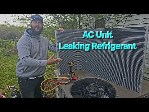 How to replace the AC units leaking condenser coil?