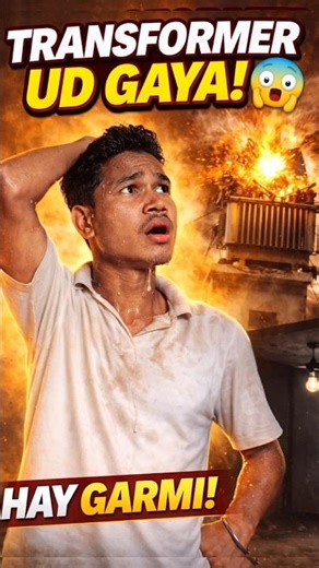 Transformer udh gya 😰 upar se itna garmi 😭 #minivlog #shorts #villagelife #india #shortvideo