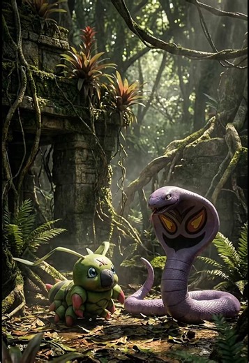 DIGIREAL Fusion｜Arbok × Minervamon｜Serpent Goddess Deadly venom fused with divine warrior instinct. Arbok × Minervamon becomes a serpent goddess that strikes with elegance and brutality. Would you face her? #arbok #minervamon #fusionevolution #pokemon #digimon