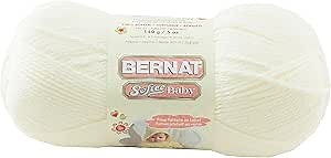 Bernat Softee Baby Yarn, 5 oz, Antique White, 1 Ball